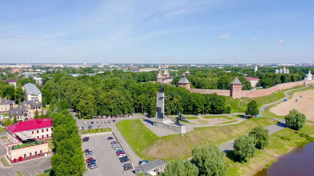 Veliky Novgorod, Russia. Victory Monument. Novgorod Kremlin (Det