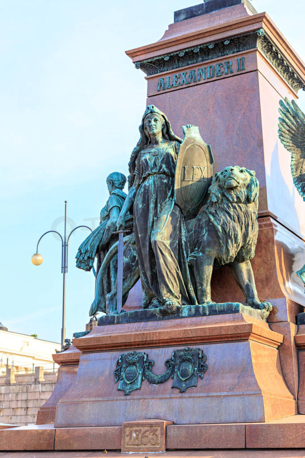 Helsinki, Finland. Monument to Alexander II was opened in 1894,