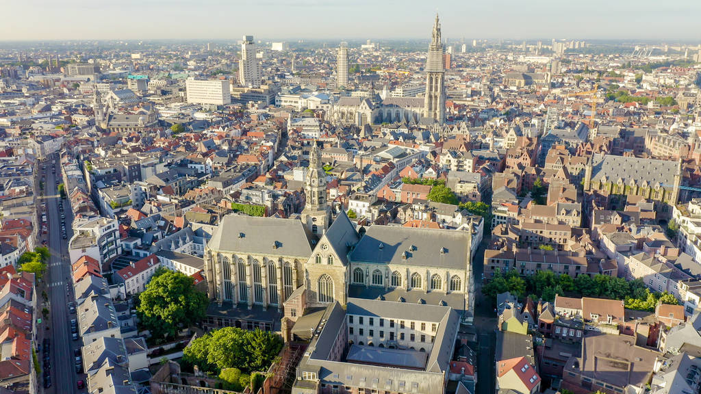 Antwerp, Belgium. St. Paul s Cathedral (Sint-Pauluskerk), Aerial