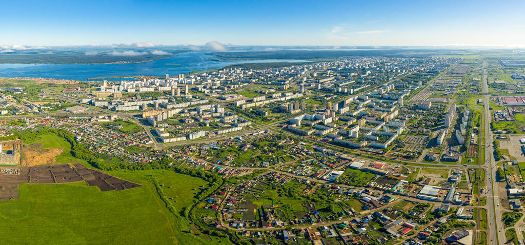 View of the city from a height. Naberezhnye Chelny, Republic of