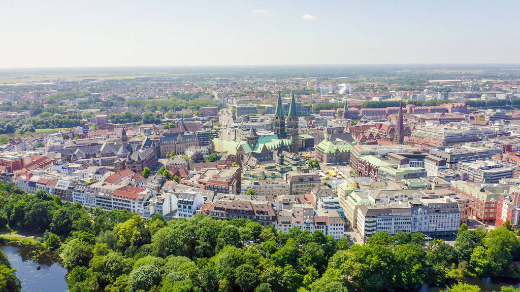 Bremen, Germany. The historic part of Bremen, the old town. Brem