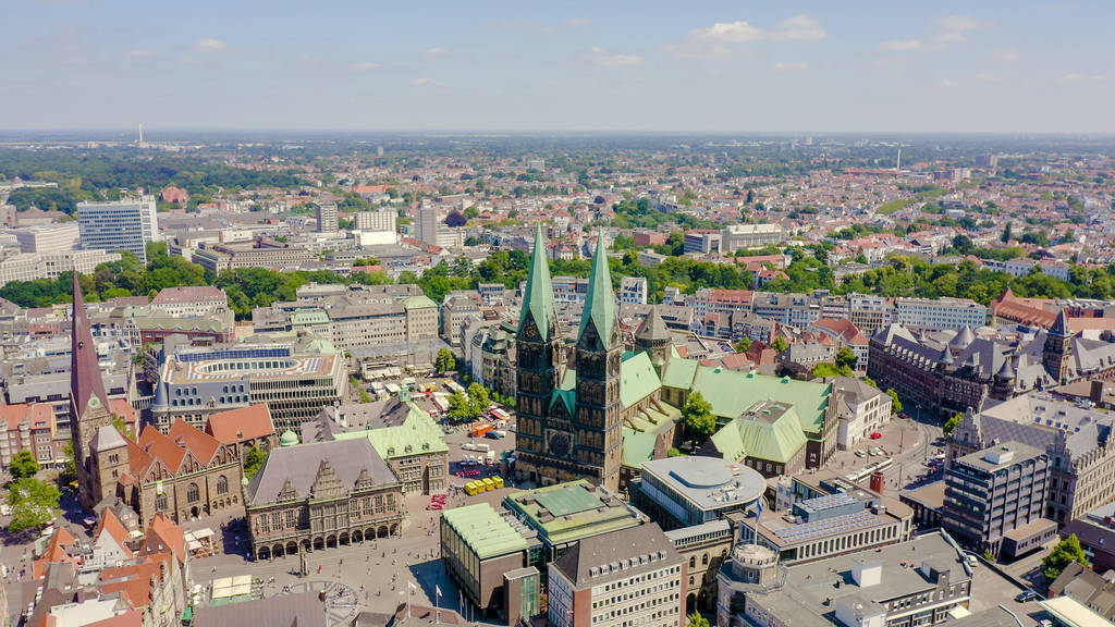 Bremen, Germany. The historic part of Bremen, the old town. Brem