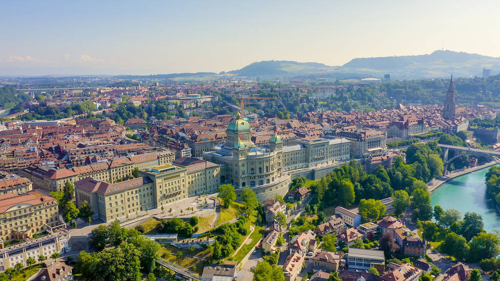 Bern, Switzerland. Federal Palace - Bundeshaus, Historic city ce