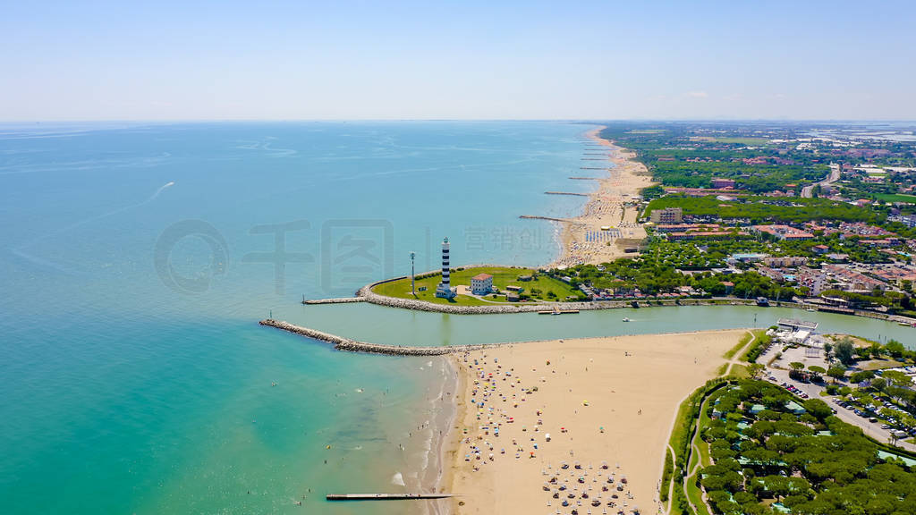 Italy, Jesolo. Light House Faro di Piave Vecchia. Lido di Jesolo