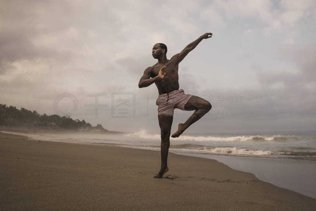 dramatic contemporary dance choreographer doing ballet beach wor