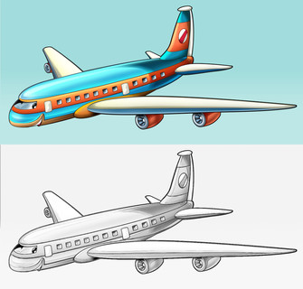 飞机结构 卡通图片