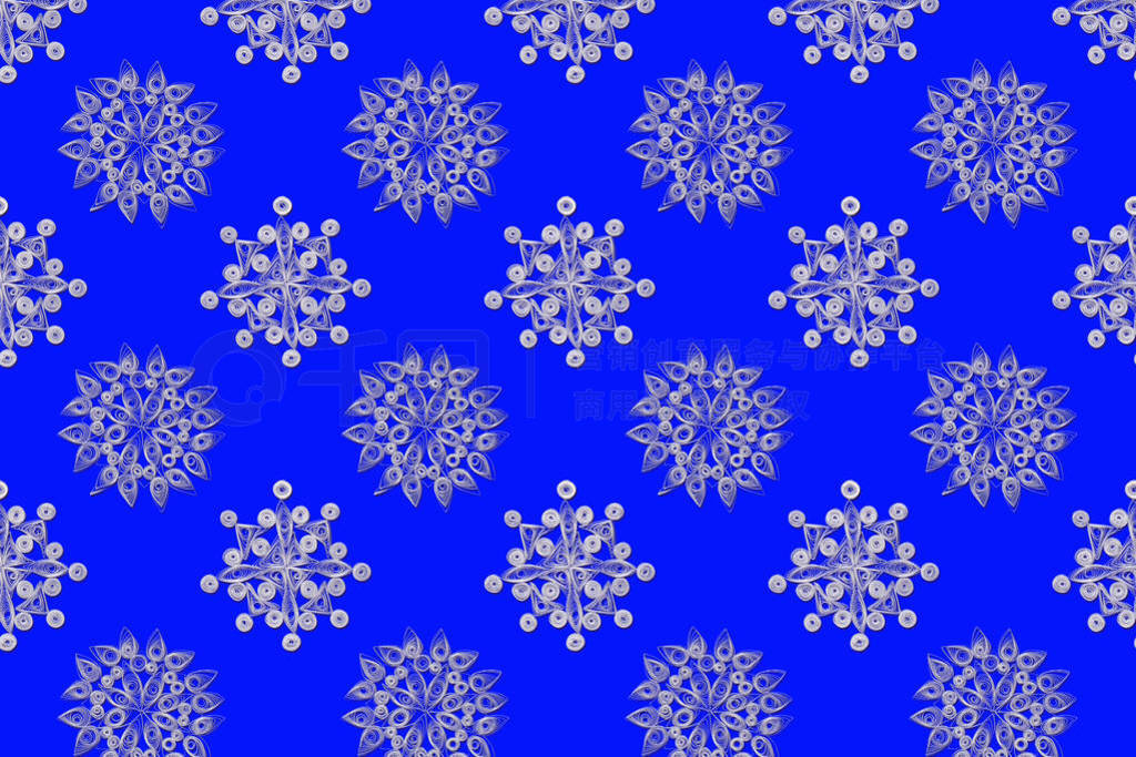 Quilling snowflakes background