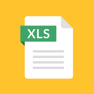 Xls 文件图标。电子表格文档类型。现代平面设计的图形化显示。矢量 Xls 图标