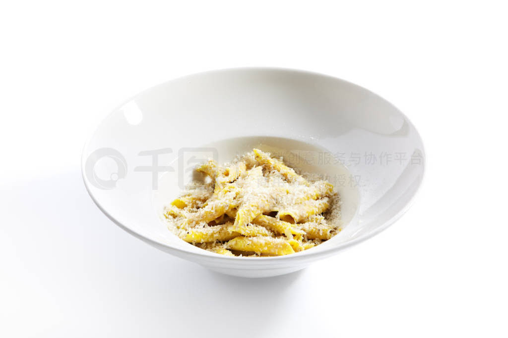 Delicious penne with cheese and truffle oil