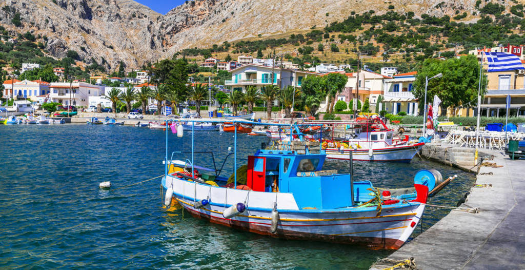 Traditional Greek islands - Chios. Vrontados fishing village.