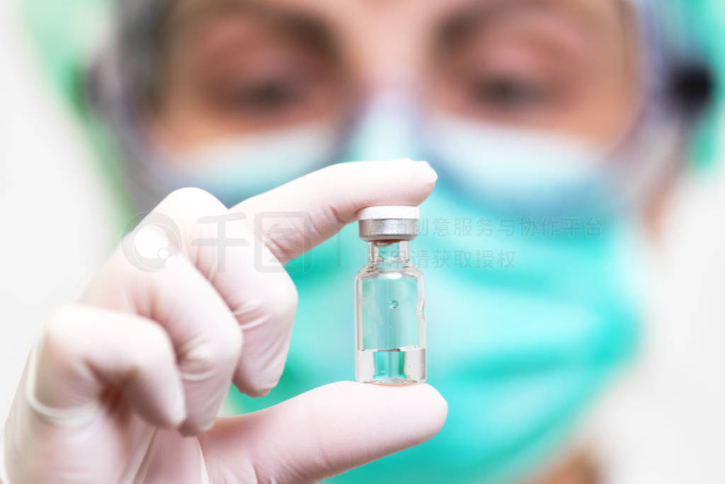 Virus pandemic warning, doctor recommending vaccine, disease pre