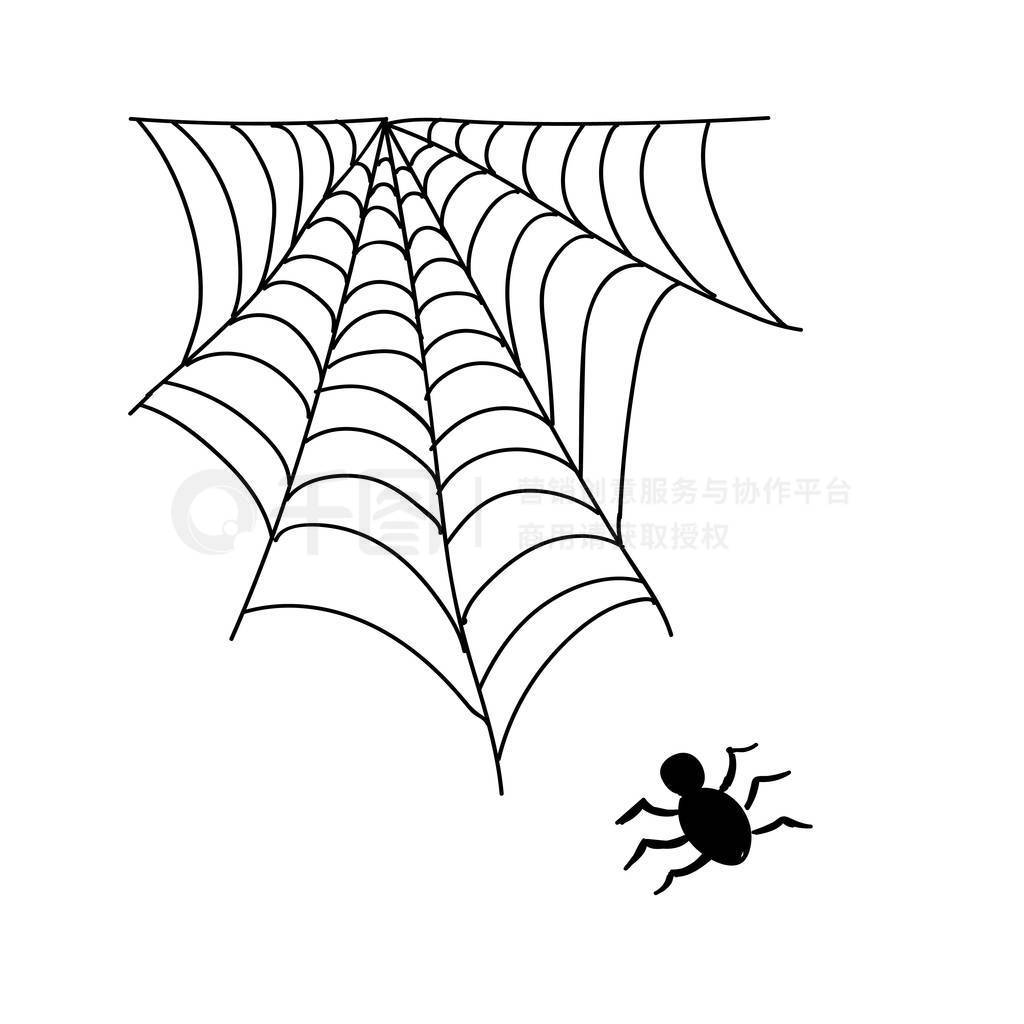 s web for tattoo, textile, cards, mystery. Halloween doodles ele