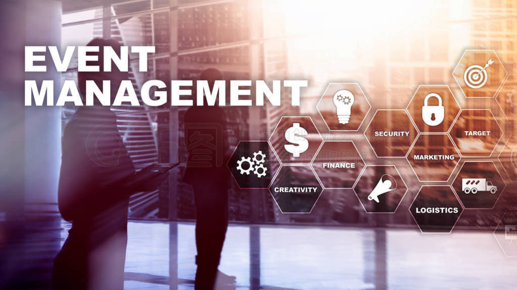 Event management Concept. Event management flowchart. Event man