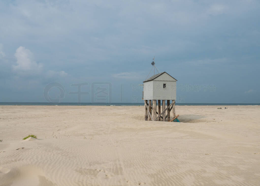 Emergency shelter on the beach of Terschelling, Netherlands