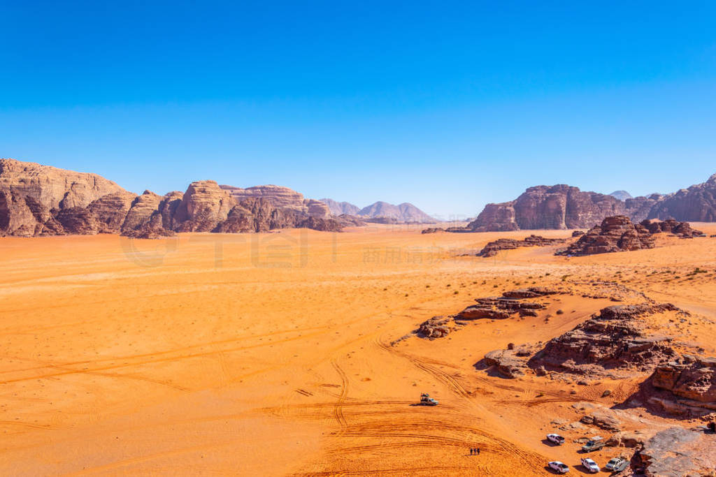 Landscape of Wadi Rum desert in Jordan