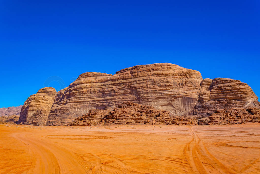 Landscape of Wadi Rum desert in Jordan