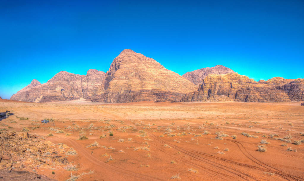 Landscape of Wadi Rum desert in Jordan