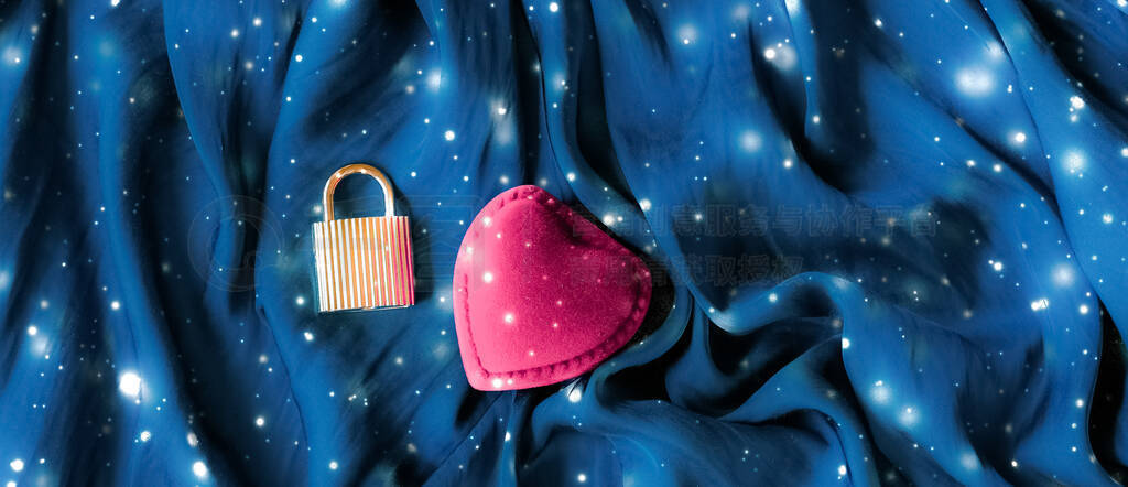 Valentines Day abstract background, heart shaped jewellery gift