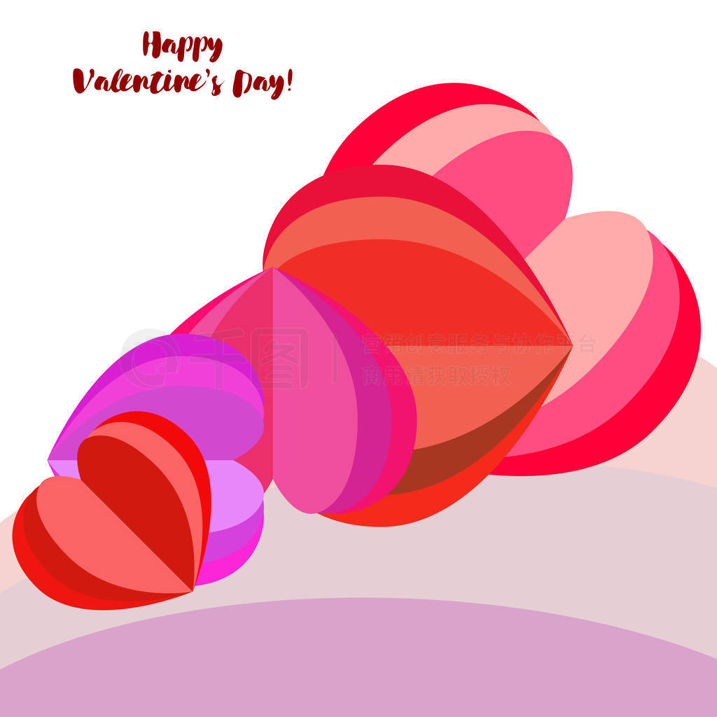 s Day, heart, greeting card, vector background