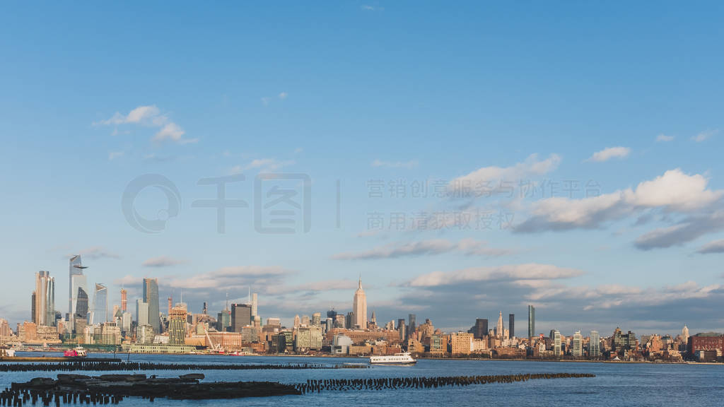 Skyline of midtown Manhattan of New York City, viewed from New