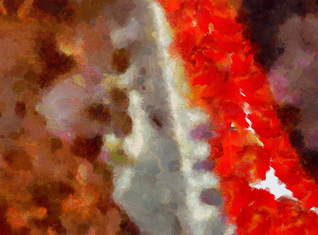 Original abstract painting at canvas. Mixed media pattern. Hand