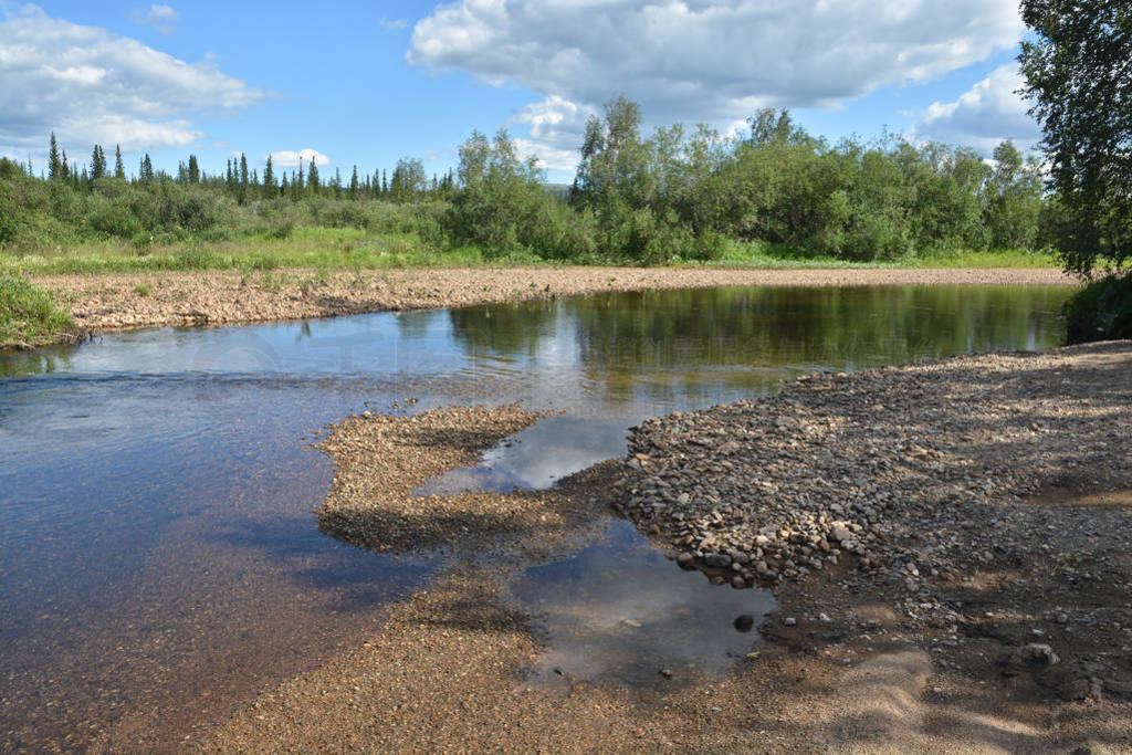 Taiga river in the Northern Urals.