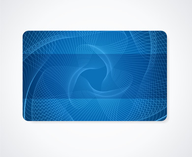 暗蓝色名片,礼品卡, 折扣卡模板 (布局) 与彩虹 guilloche 模式 (水印