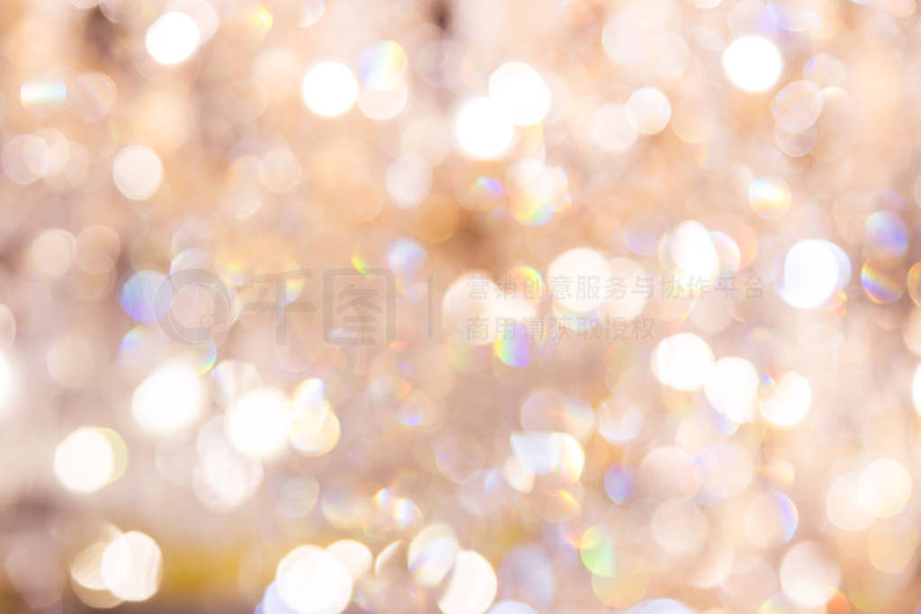 Abstract background of bokeh from chandelier.