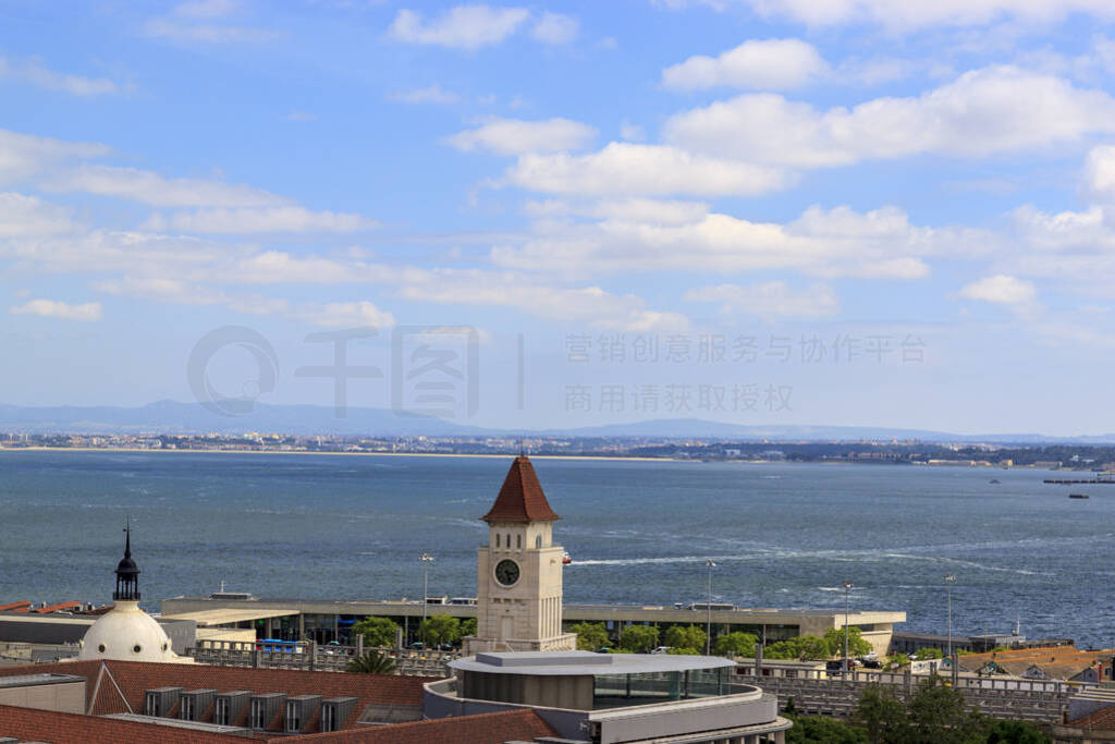 The view of the city from view point on a sunny summer day. The