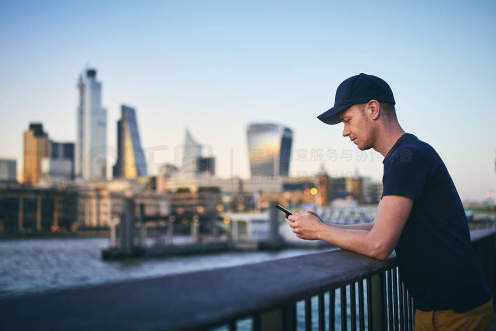 Young man using smart phone