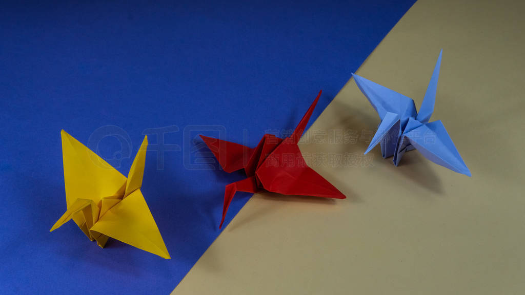 Japanese origami. Origami crane is a symbol of peace.