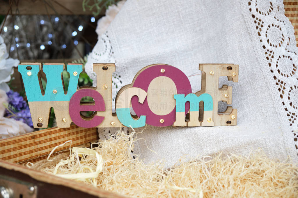 Decorative welcome sign