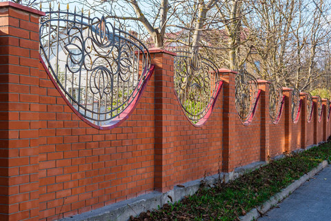 红砖栏杆造型图片