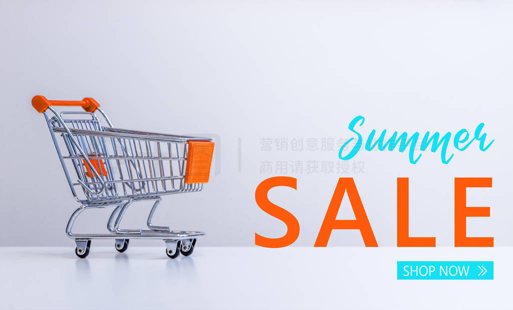 Summer Sale: Shopping cart and Summer Sale