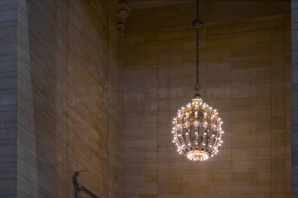 Grand Central Station hanging lighted ceiling chandelier