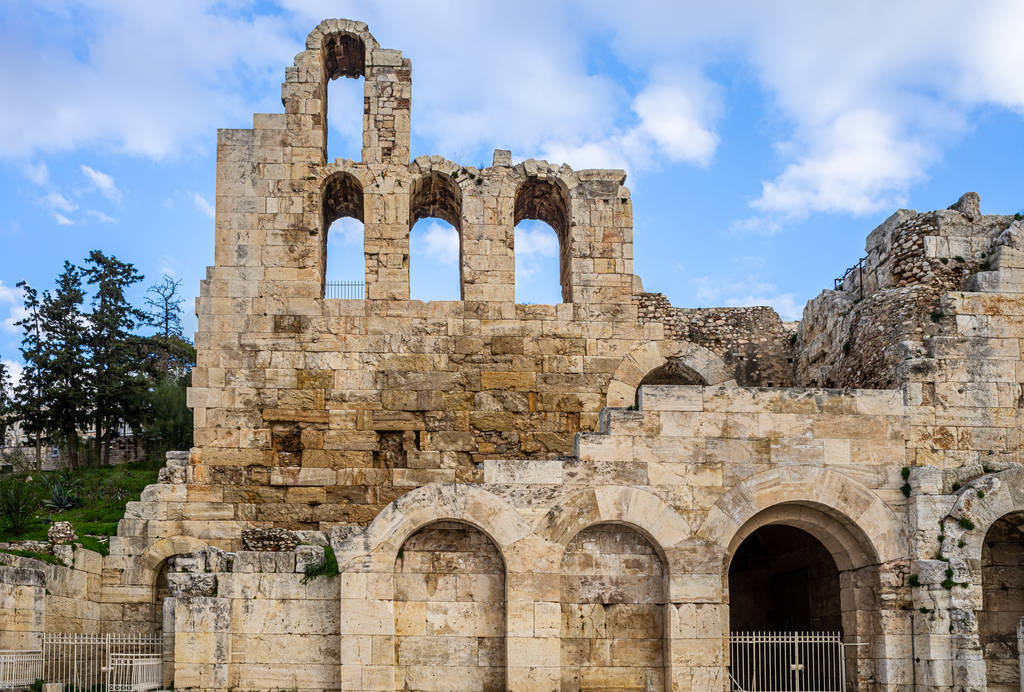 Part of Odeon of Herodes Atticus in Athens, Greece. Also known