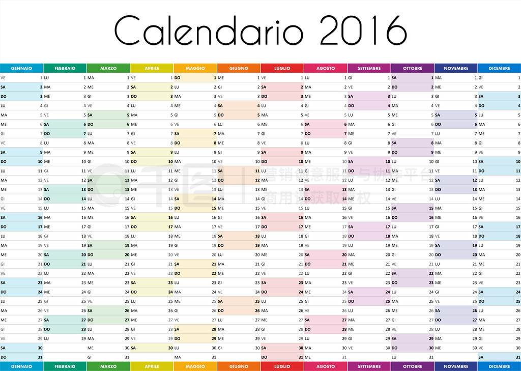 Calendario 2016 -