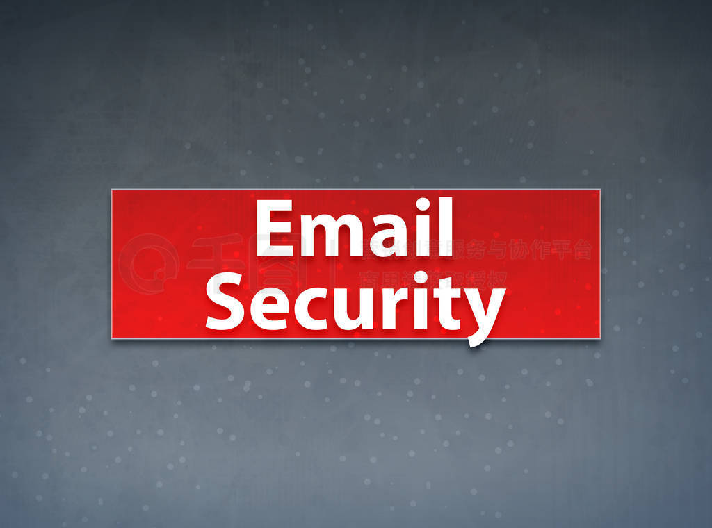 Email Security Red Banner Abstract Background