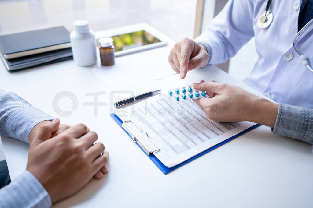Doctor giving medical consultation diagnostic,Medical physician