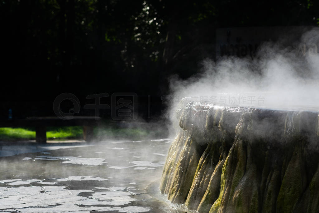 Hot springs Public Park in Ranong, Southern Thailand