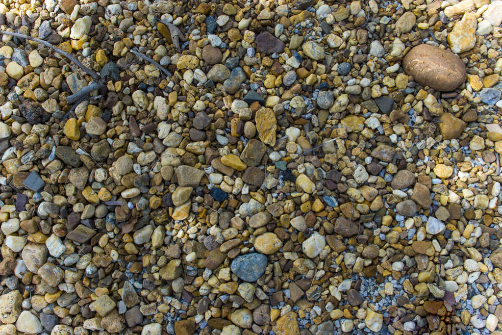 Abstract background from multi-coloured stones, River stone and