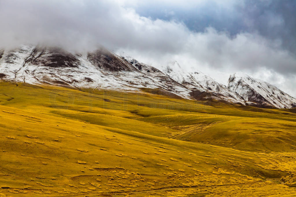 landscape of mountain on Qinghai Plateau,China.