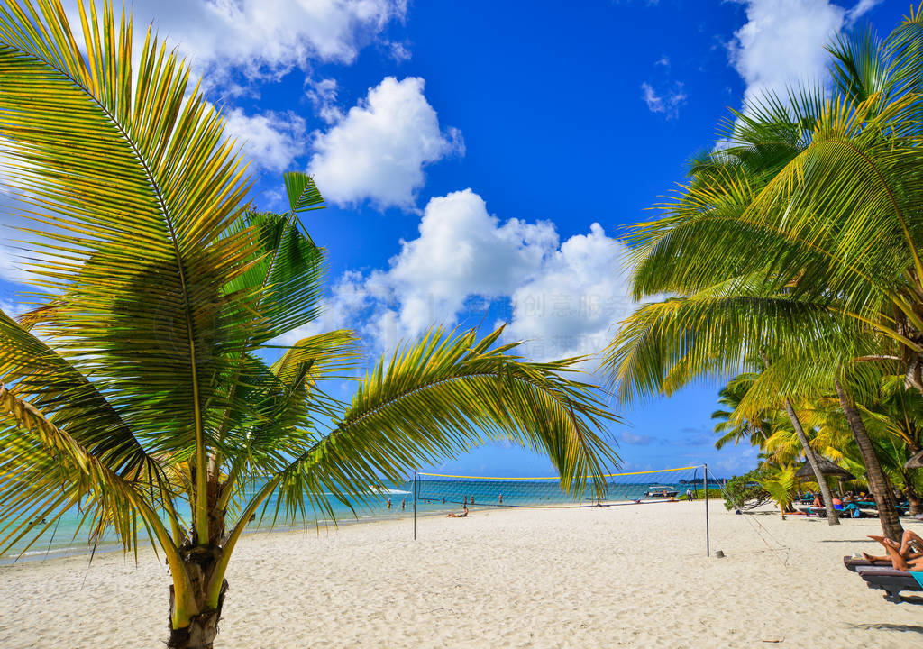 Beautiful seascape of Mauritius Island