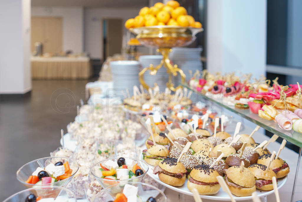 Catering and guest meals during the event. Quick mini snacks in
