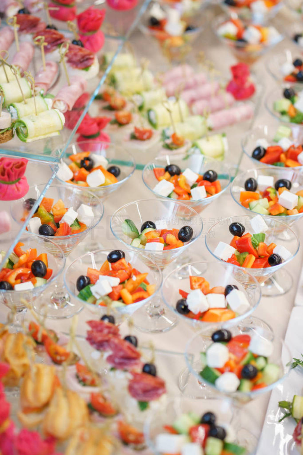 Catering and guest meals during the event. Quick mini snacks in