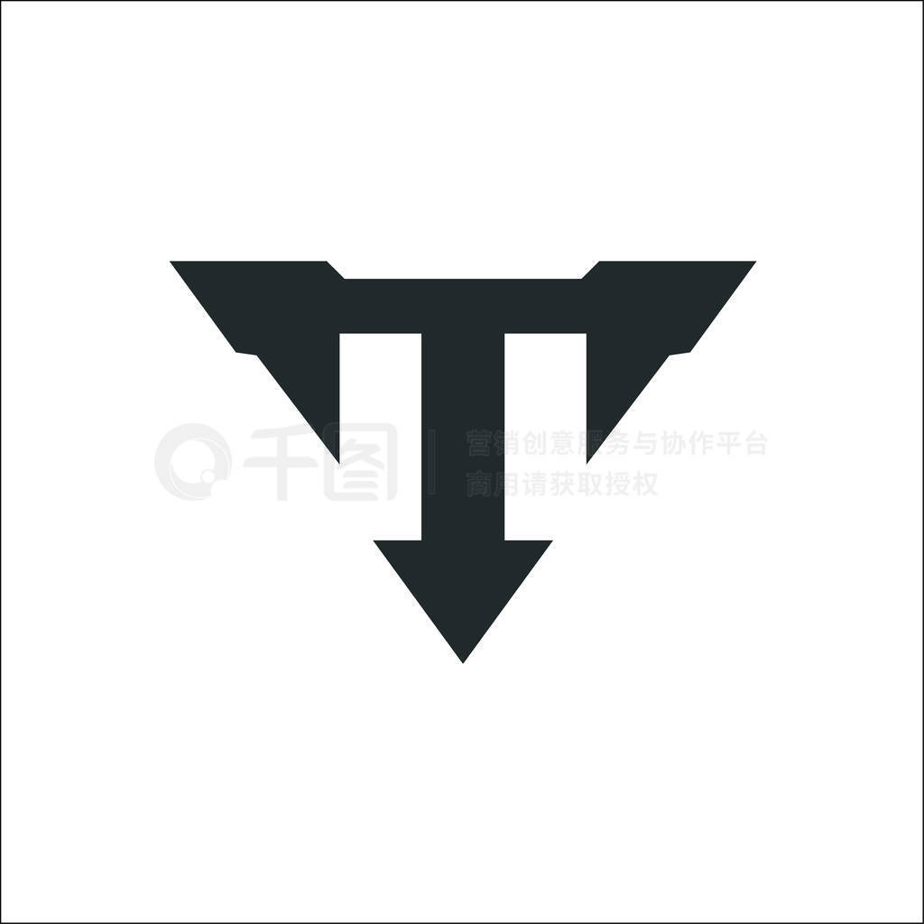 дT logo vector abstract