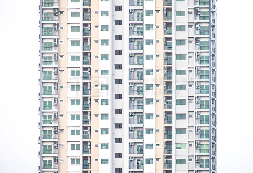 Windows and balconies, high rise apartment buildings, beautiful