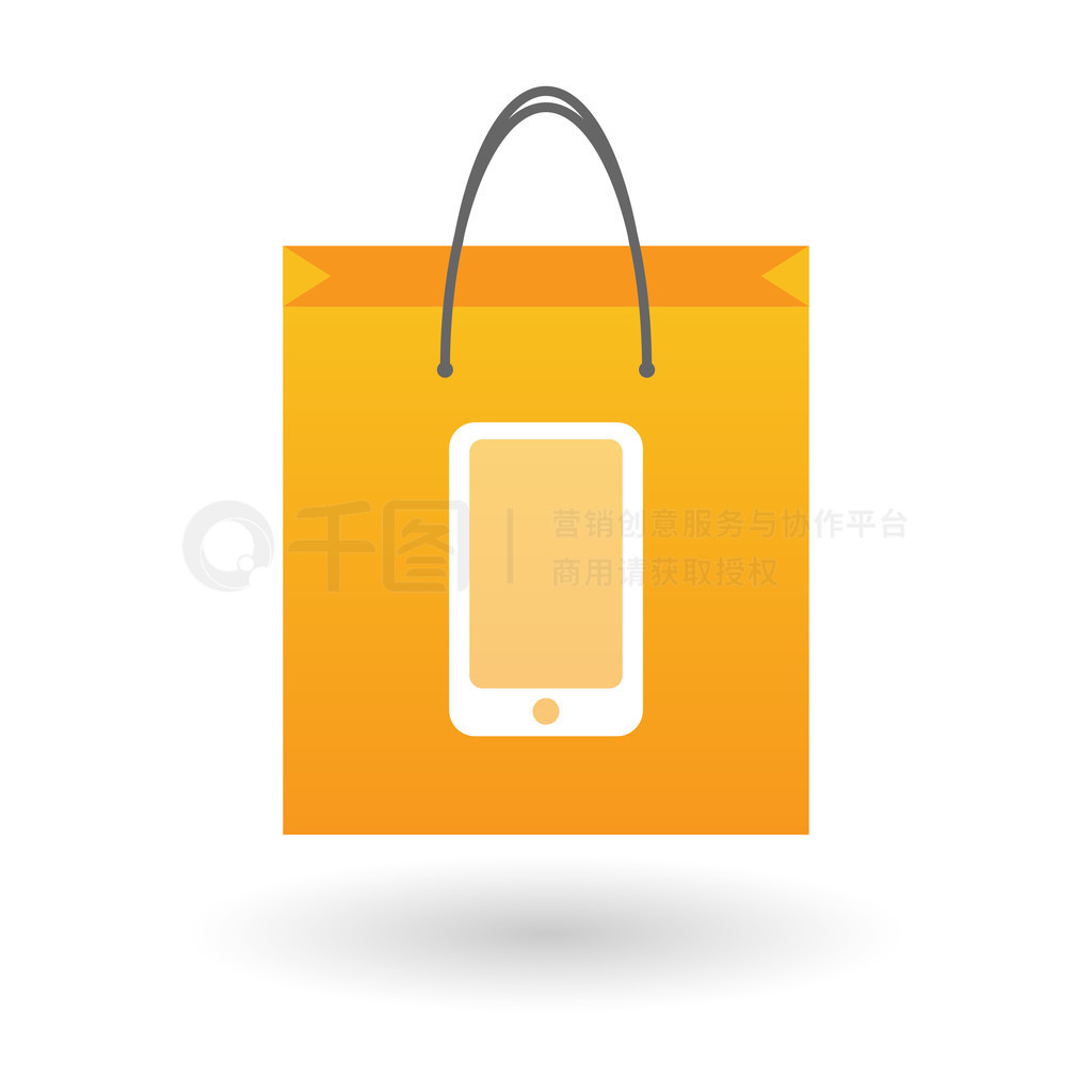 Einkaufstasche mit einem Smartphone-Symbolֻͼ