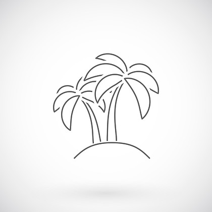 棕榈树图标,细 i
