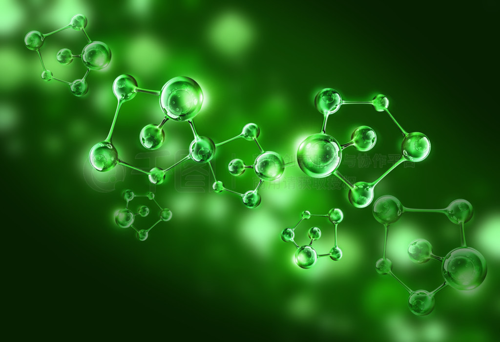illustration de cellule verte molcule ADN